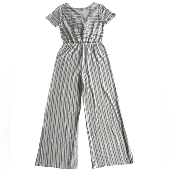 Caution to the Wind Wide Leg Jumpsuit Medium M Striped Comfort Loungewear Beach - Picture 2 of 8